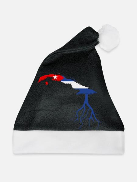 Latino Cuban Cuba Baseball - Weihnachtsmütze - Schwarz/Weiß - Vorne