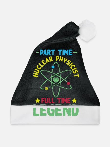 Physik Phyiker Lustig Kernphysik - Weihnachtsmütze - Schwarz/Weiß