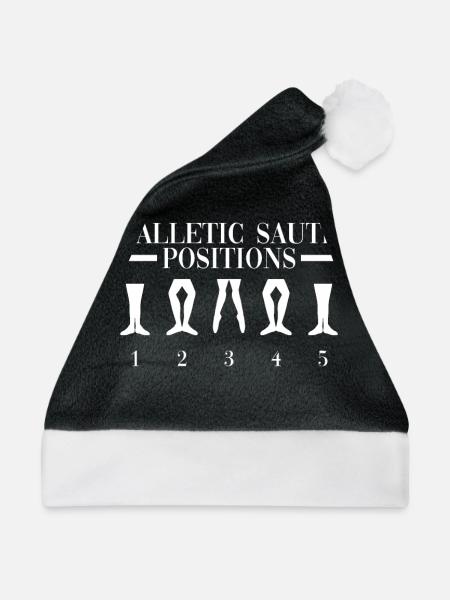 Ballett Sauté-Positionen - Balletttänzerin - Weihnachtsmütze - Schwarz/Weiß - Vorne