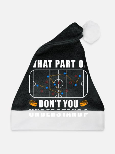 Ice Hockey Strategy Penalty Box Hockey - Weihnachtsmütze - Schwarz/Weiß - Vorne