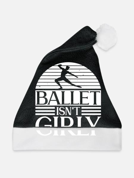 Ballett ist nicht mädchenhaft - Balletttänzerin - Weihnachtsmütze - Schwarz/Weiß - Vorne