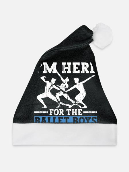 Ich bin hier für die Ballettjungen - Balletttänzer - Weihnachtsmütze - Schwarz/Weiß - Vorne
