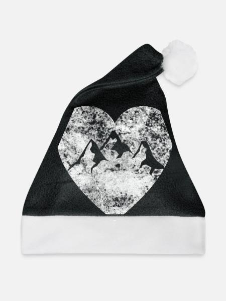 Herz - Berg - (24) - Weihnachtsmütze - Schwarz/Weiß