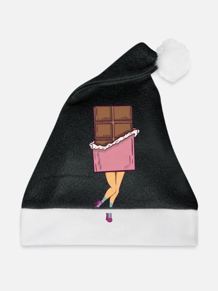 Schokolade Schoki Jahrgang - Weihnachtsmütze - Schwarz/Weiß - Vorne
