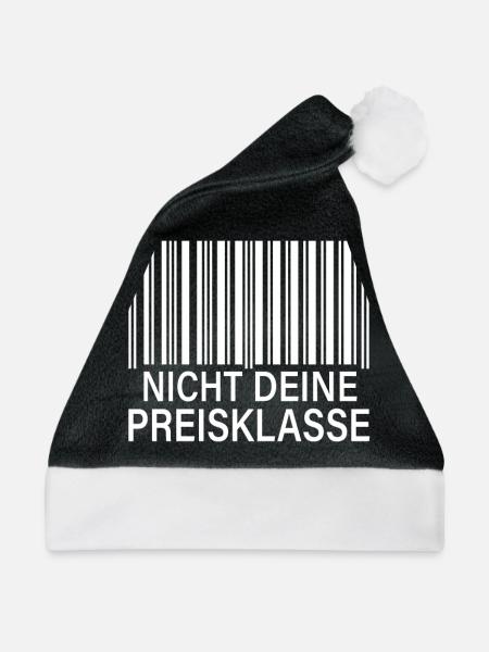 Nicht Deine Preisklasse Barcode Nicht Deine Liga - Weihnachtsmütze - Schwarz/Weiß - Vorne