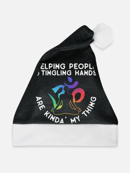 Reiki - Weihnachtsmütze - Schwarz/Weiß