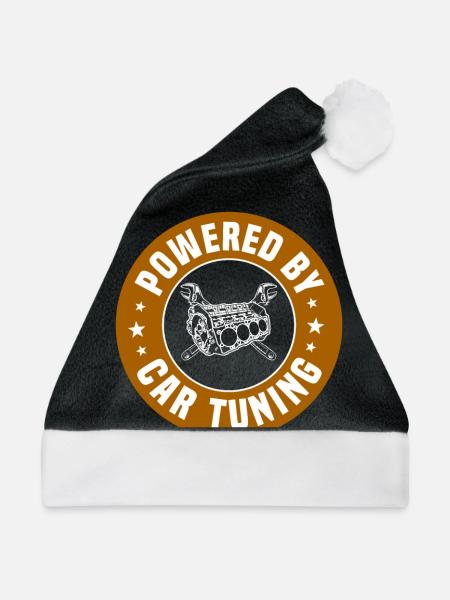 Powered By Autotuning - Weihnachtsmütze - Schwarz/Weiß - Vorne