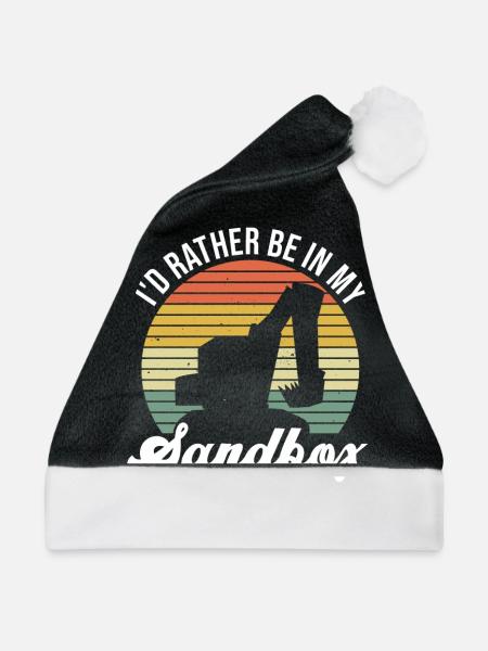Bagger Sandbagger Baggern - Weihnachtsmütze - Schwarz/Weiß