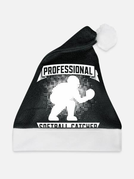 Softball Fänger - Weihnachtsmütze - Schwarz/Weiß - Vorne