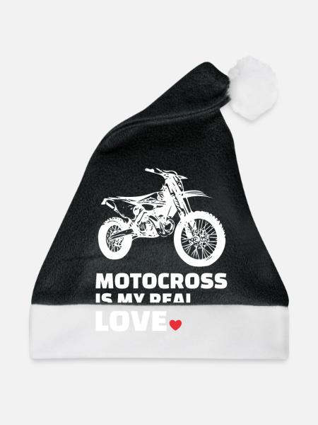Ich Liebe Motocross - Weihnachtsmütze - Schwarz/Weiß