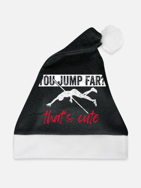 Stabhochspringer Stabhochspringen - Weihnachtsmütze - Schwarz/Weiß