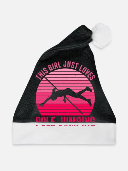 Stabhochspringer Mädchen Stabhochspringen - Weihnachtsmütze - Schwarz/Weiß