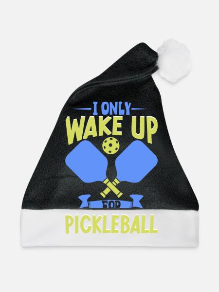 Pickleball Player Pickleball Paddle Pickleball - Weihnachtsmütze - Schwarz/Weiß - Vorne