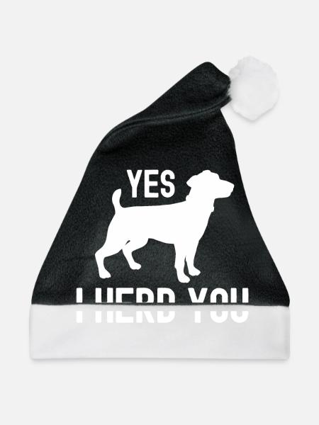 Ja ich hüte dich - Weihnachtsmütze - Schwarz/Weiß - Vorne
