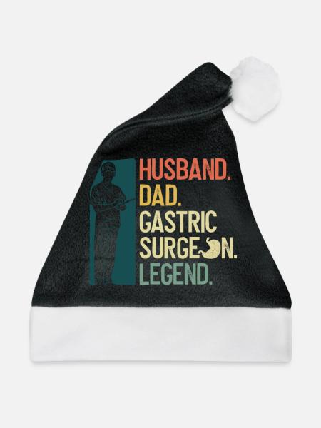 Magenchirurg Papa Bariatirc Chirurgie - Weihnachtsmütze - Schwarz/Weiß - Vorne