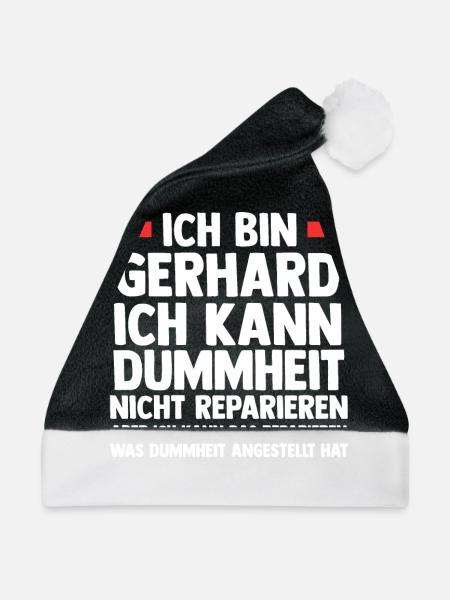 Gerhard - Weihnachtsmütze - Schwarz/Weiß