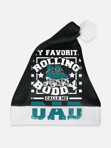 My favorite inline skater calls me dad - Weihnachtsmütze - Schwarz/Weiß - Vorne