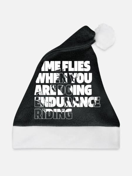 Pferd Reitsport Ausdauerreiten - Weihnachtsmütze - Schwarz/Weiß