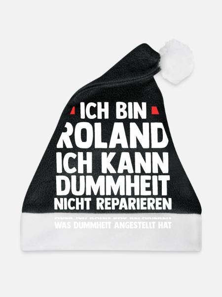 Roland - Weihnachtsmütze - Schwarz/Weiß - Vorne
