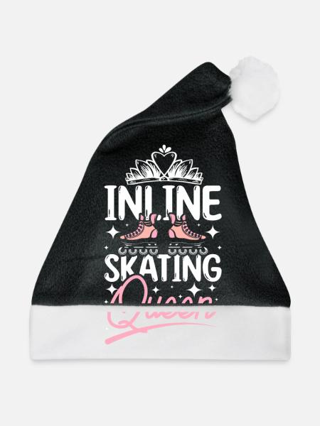 Inline skating queen - Weihnachtsmütze - Schwarz/Weiß