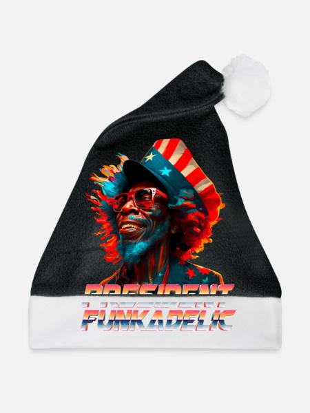 Afro-Mann Präsident Funkadelic - Weihnachtsmütze - Schwarz/Weiß