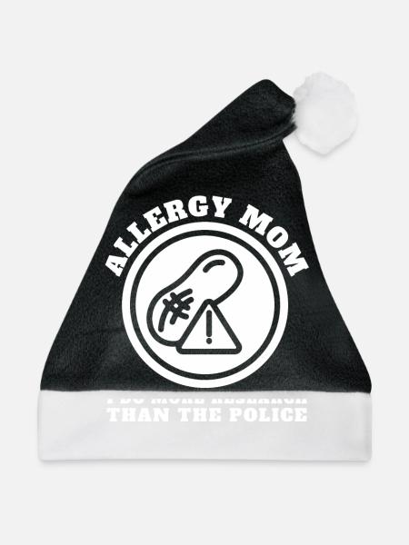 Peanut Allergy Awareness Peanut Allergic - Weihnachtsmütze - Schwarz/Weiß