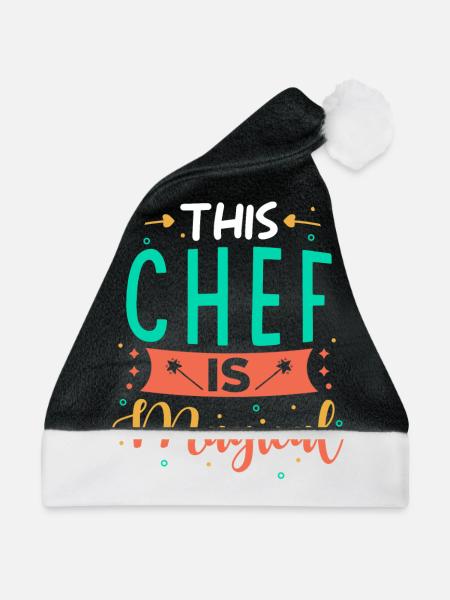 Chefin Geschenk - Weihnachtsmütze - Schwarz/Weiß