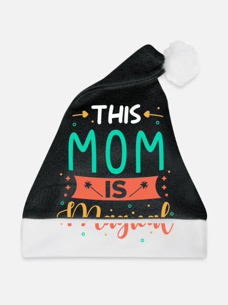 Mama Geschenk - Weihnachtsmütze - Schwarz/Weiß