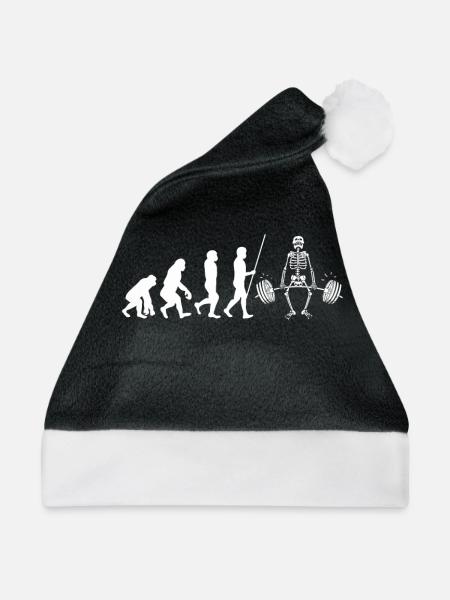 Weight Lifting Power Snatch - Weihnachtsmütze - Schwarz/Weiß - Vorne