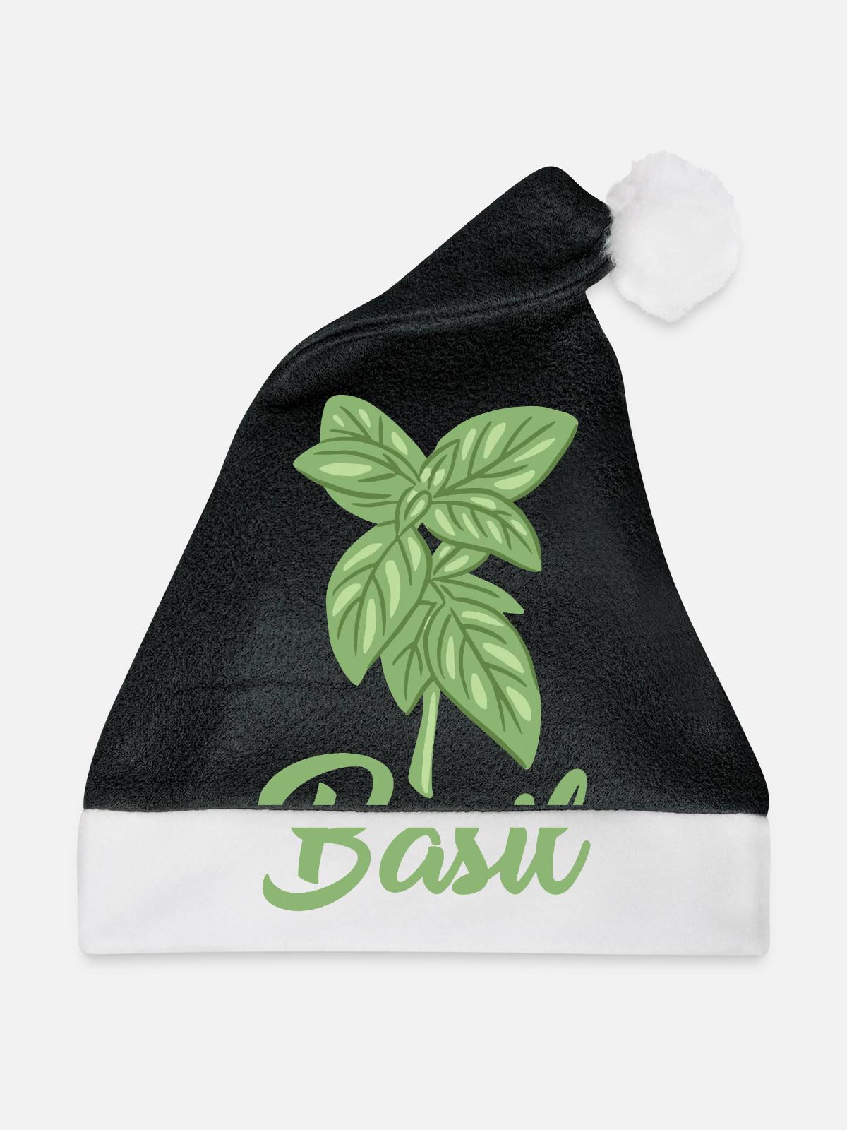 Basilikum - Weihnachtsmütze - Schwarz/Weiß - Vorne