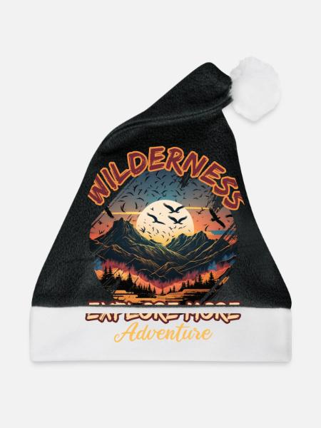 Wildnis Abenteuer Entdecken - Weihnachtsmütze - Schwarz/Weiß
