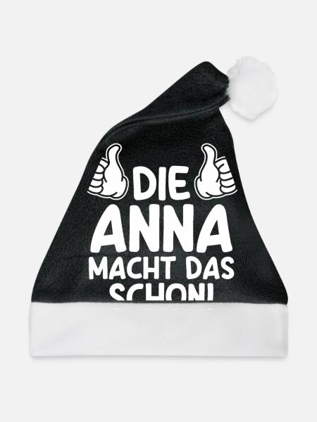 Anna - Weihnachtsmütze - Schwarz/Weiß