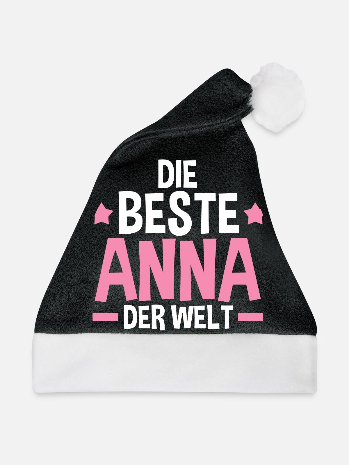 Anna - Weihnachtsmütze - Schwarz/Weiß - Vorne