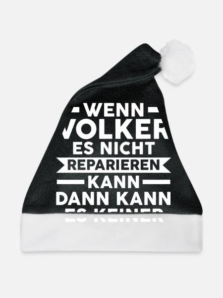 Volker - Weihnachtsmütze - Schwarz/Weiß - Vorne