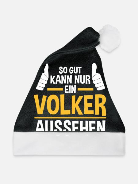 Volker - Weihnachtsmütze - Schwarz/Weiß - Vorne