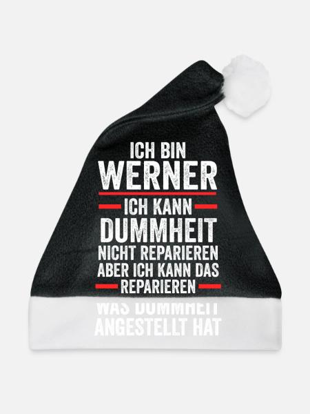 Werner - Weihnachtsmütze - Schwarz/Weiß
