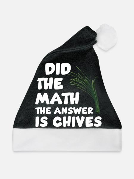 Schnittlauchliebhaber Sprichwort - Weihnachtsmütze - Schwarz/Weiß