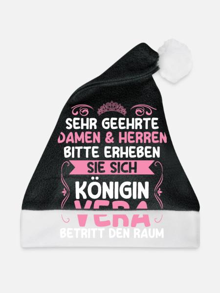 Vera - Weihnachtsmütze - Schwarz/Weiß - Vorne