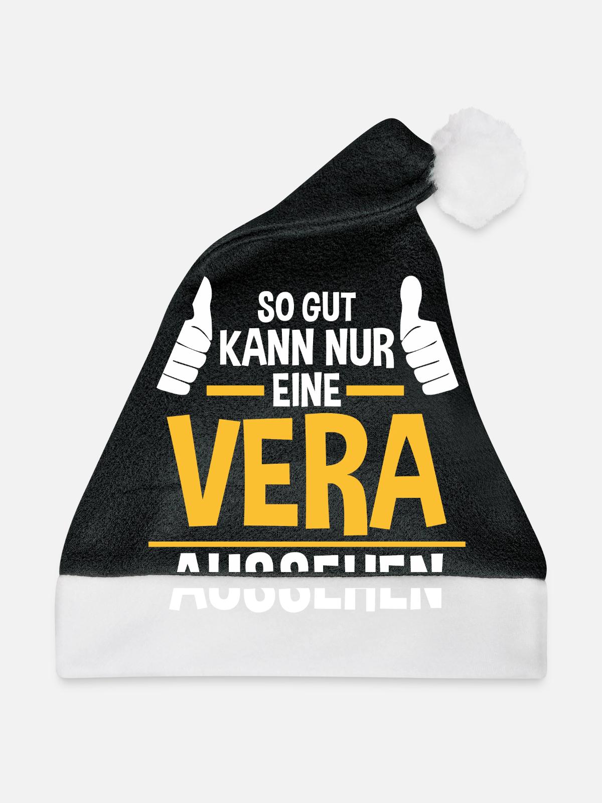 Vera - Weihnachtsmütze - Schwarz/Weiß - Vorne