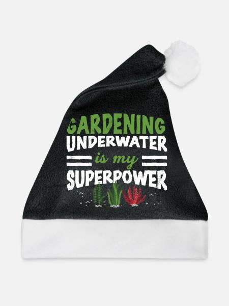 Funny Underwater Gardening Superpower An - Weihnachtsmütze - Schwarz/Weiß - Vorne