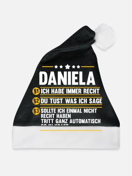 Daniela - Weihnachtsmütze - Schwarz/Weiß