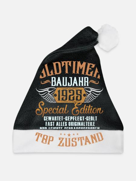 Oldtimer Baujahr 1925 - Weihnachtsmütze - Schwarz/Weiß