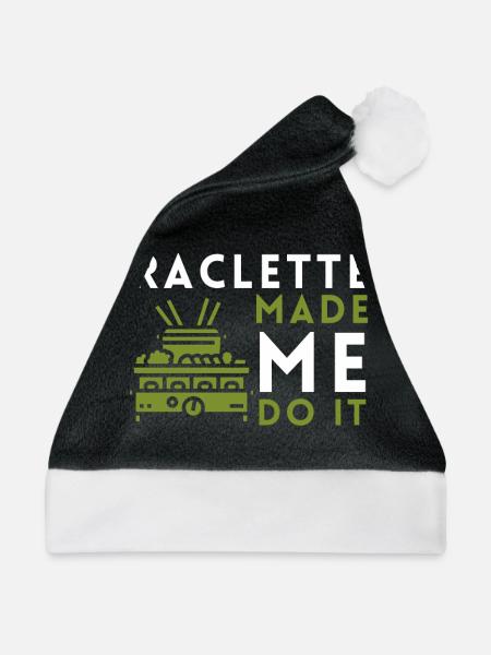 Swiss Cheese Fondue Raclette - Weihnachtsmütze - Schwarz/Weiß - Vorne