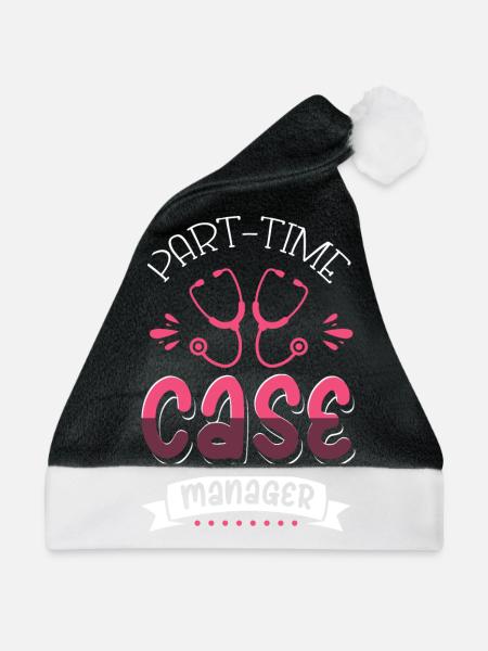 Teilzeit Case Manager - Weihnachtsmütze - Schwarz/Weiß - Vorne
