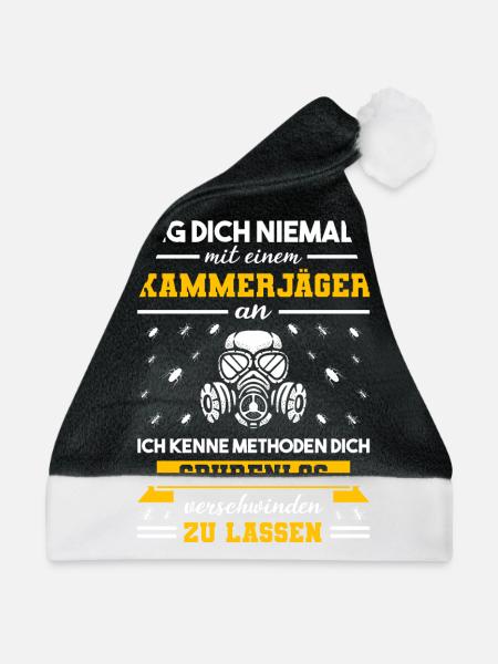 Kammerjäger Schädlingsbekämpfer - Weihnachtsmütze - Schwarz/Weiß