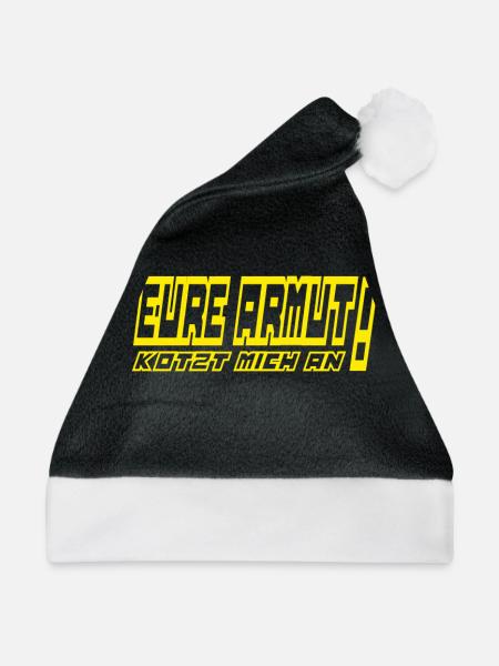 Eure Armut Kotzt Mich An - Weihnachtsmütze - Schwarz/Weiß - Vorne