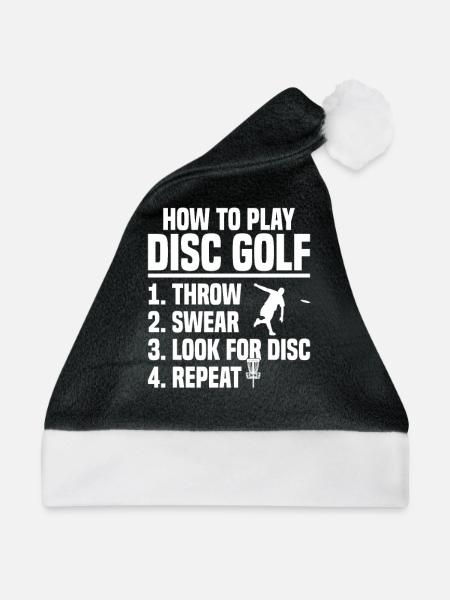 Discgolf Putter Frisbee - Weihnachtsmütze - Schwarz/Weiß - Vorne