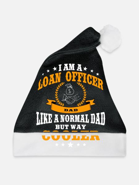 Kreditsachbearbeiter Papa - Weihnachtsmütze - Schwarz/Weiß - Vorne