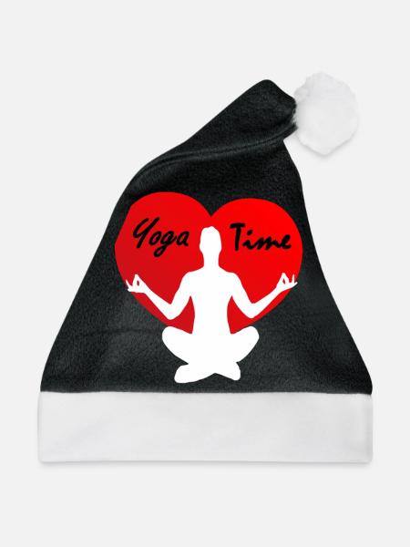 Für Yoga schlägt mein Herz, ich liebe Yoga Sport - Weihnachtsmütze - Schwarz/Weiß - Vorne