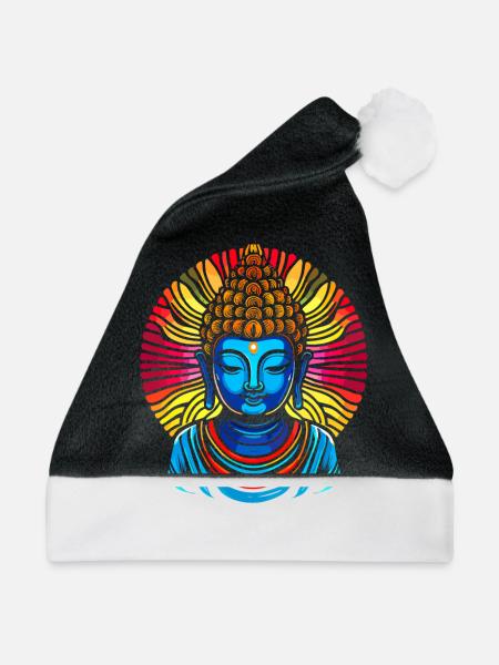 Buddha Buddhist Zen Buddha - Weihnachtsmütze - Schwarz/Weiß - Vorne